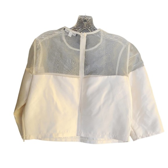 Kathy Cole Off-White Crop Top 12 - Picture 3 of 3